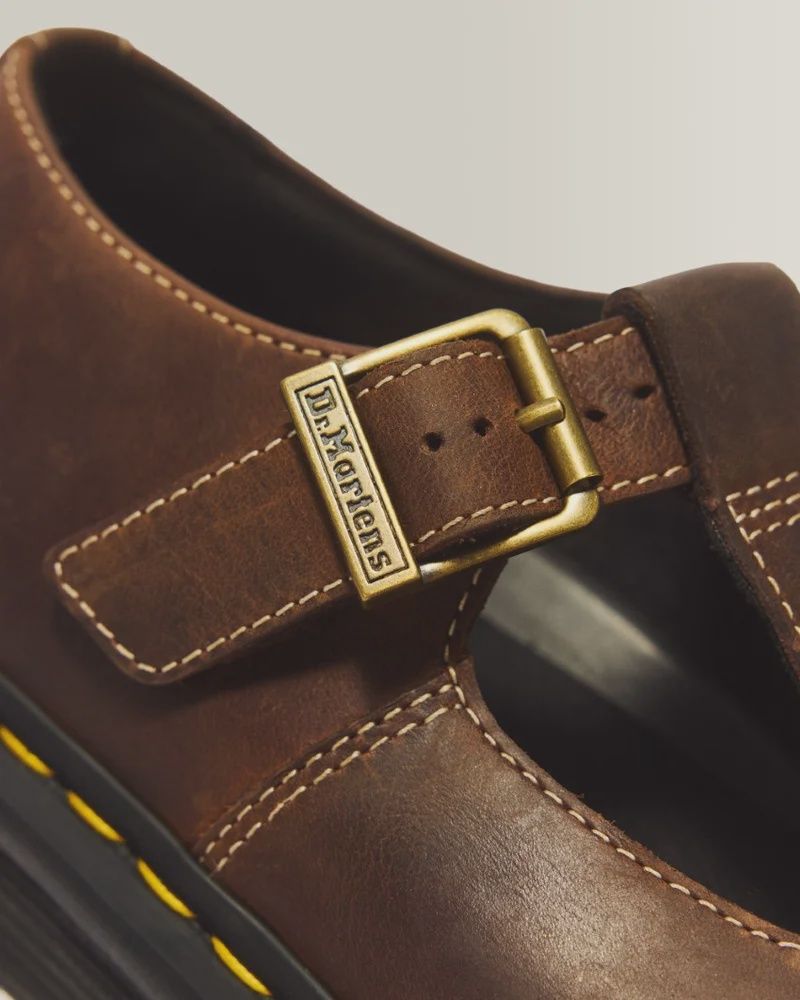 DR MARTENS ZEBZAG MARY JANE - DARK BROWN CRAZY HORSE