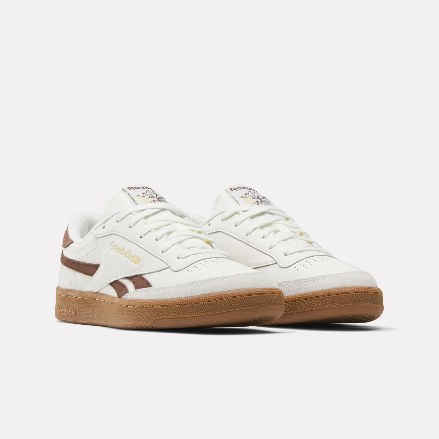 REEBOK MENS CLUB C REVENGE VINTAGE SHOE - CHALK/FORMALBROWN/GUM