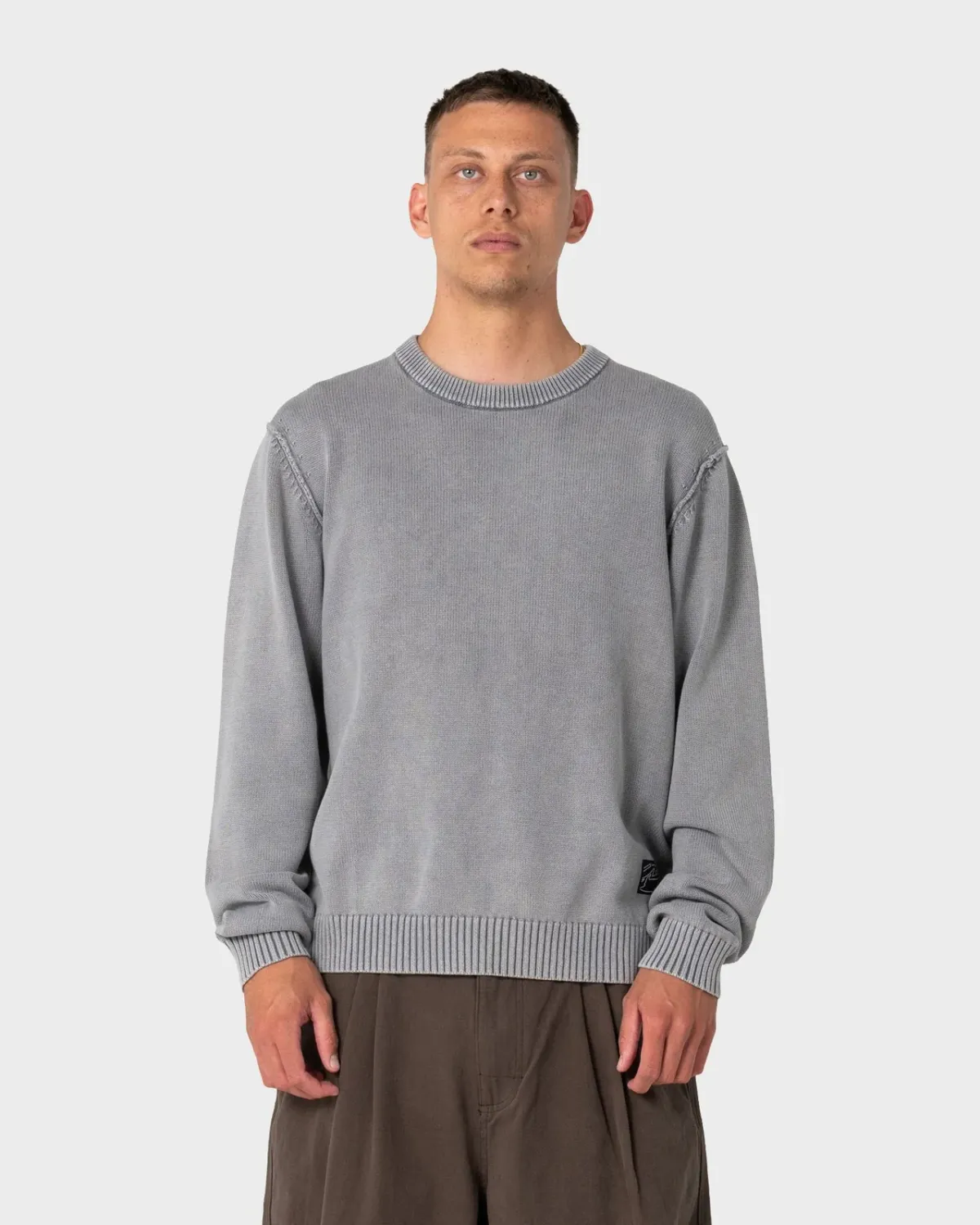 RUSTY MENS DECODE SWEATER - STEEL BLUE