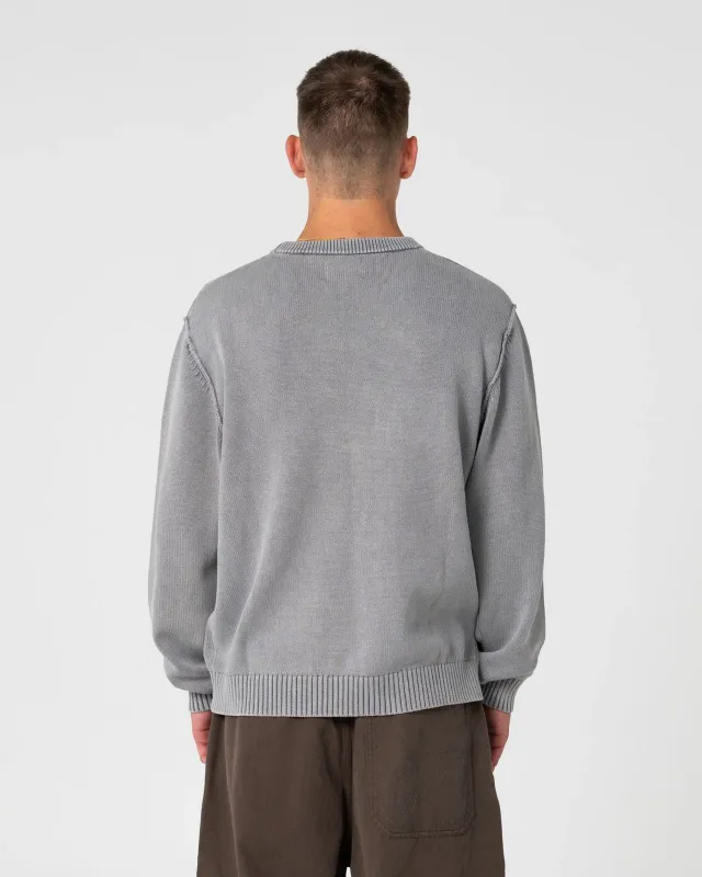 RUSTY MENS DECODE SWEATER - STEEL BLUE
