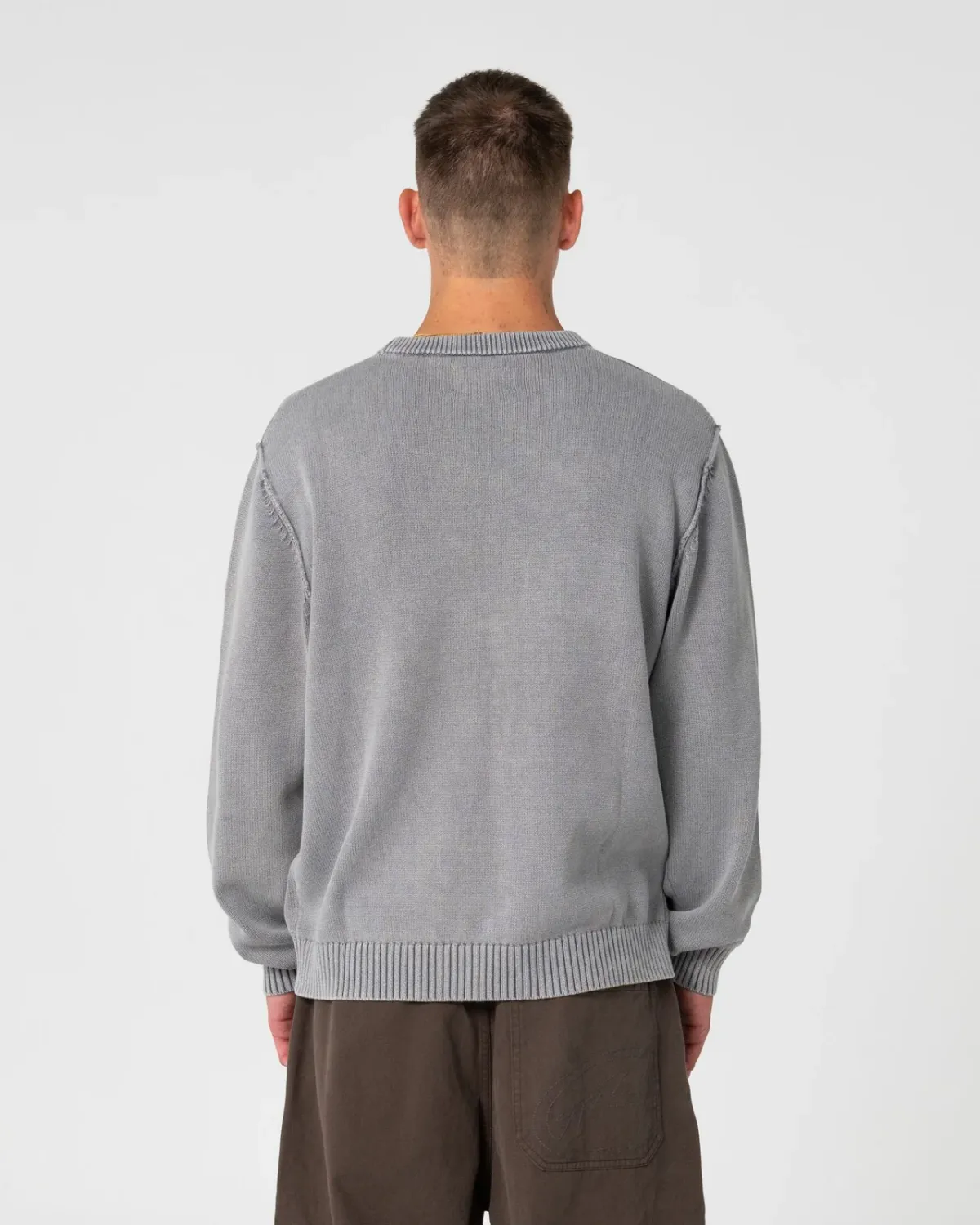 RUSTY MENS DECODE SWEATER - STEEL BLUE