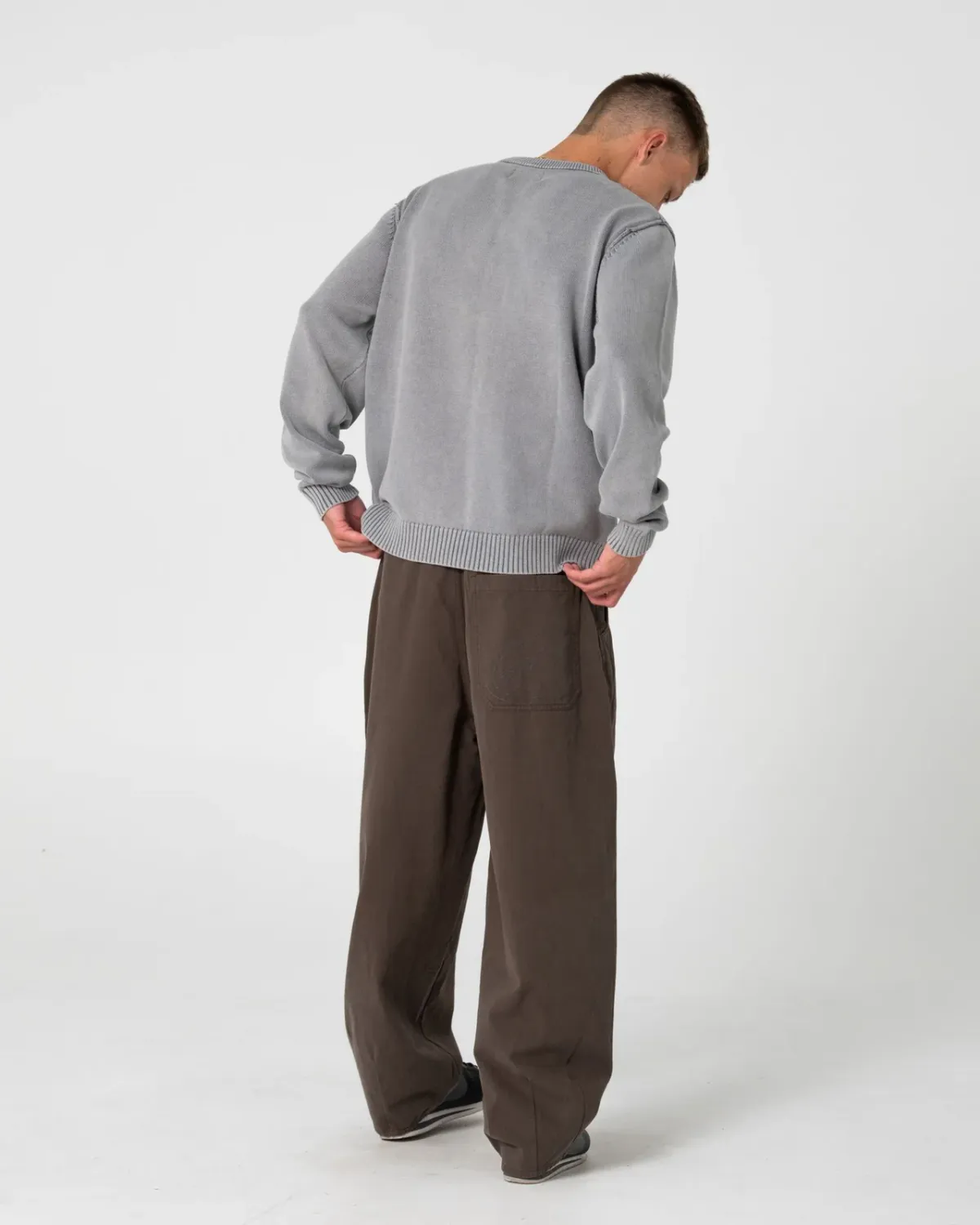 RUSTY MENS DECODE SWEATER - STEEL BLUE