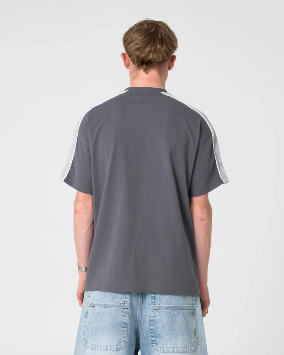 RUSTY MENS ALONSO 3.0 SHORT SLEEVE TEE - STEEL