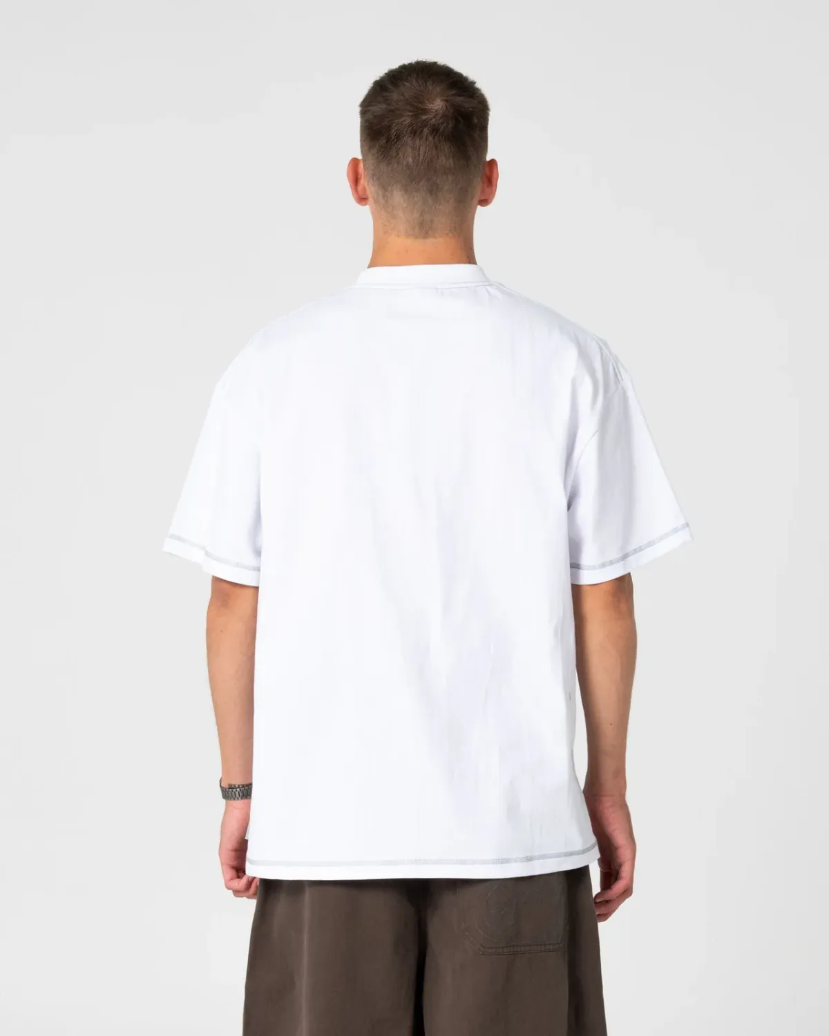 RUSTY MENS BUS DOWN SHORT SLEEVE TEE - WHITE