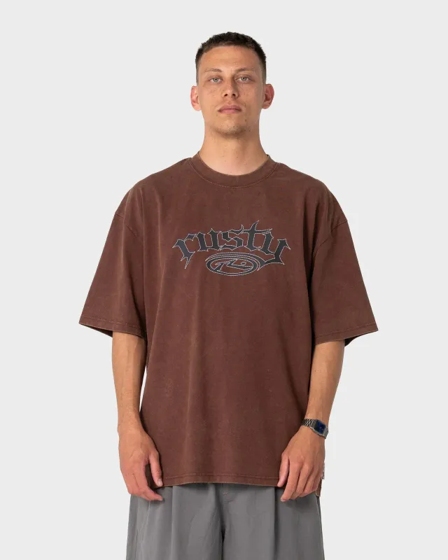 RUSTY MENS SMACKO SHORT SLEEVE TEE - PINECONE