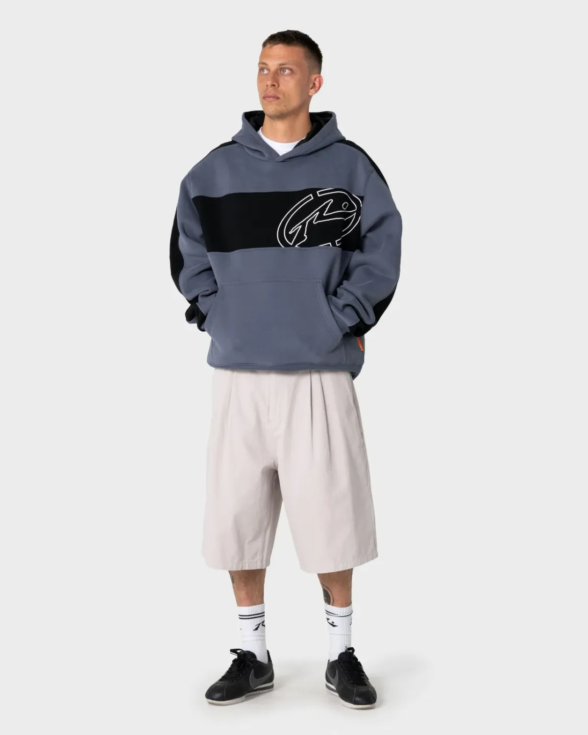 RUSTY MENS KILL SWITCH HOODED FLEECE - STEEL
