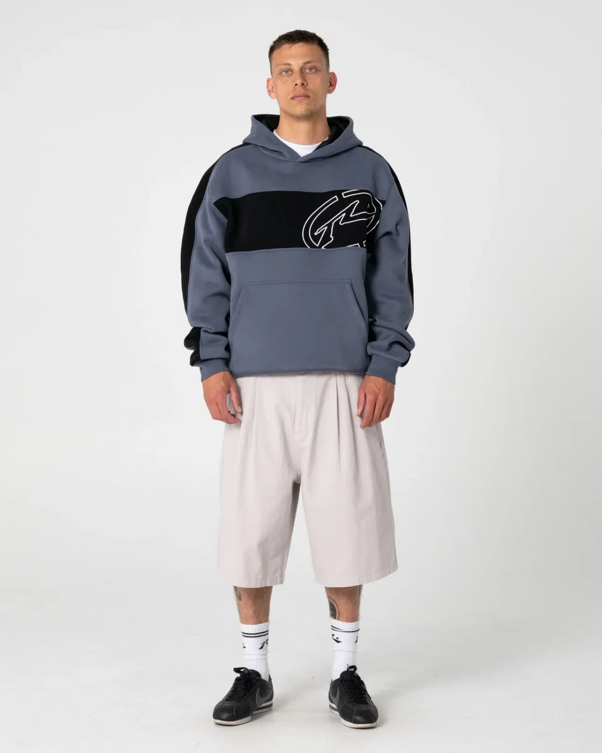 RUSTY MENS KILL SWITCH HOODED FLEECE - STEEL