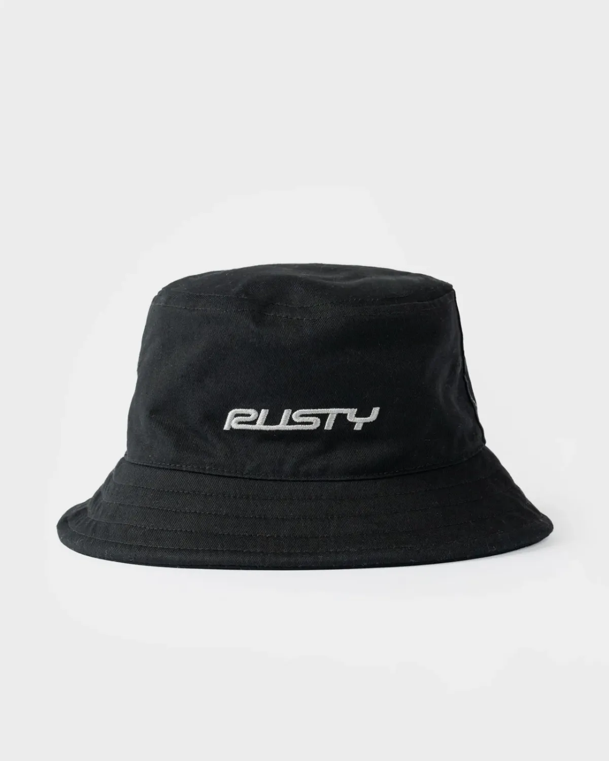 RUSTY MENS BLACK LIST REVERSIBLE BUCKET HAT - BLACK