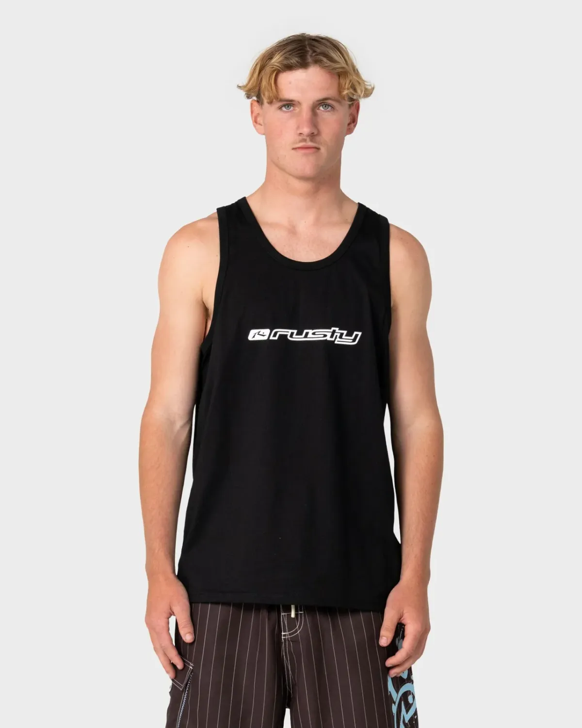 RUSTY MENS FRAGMENT TANK - BLACK
