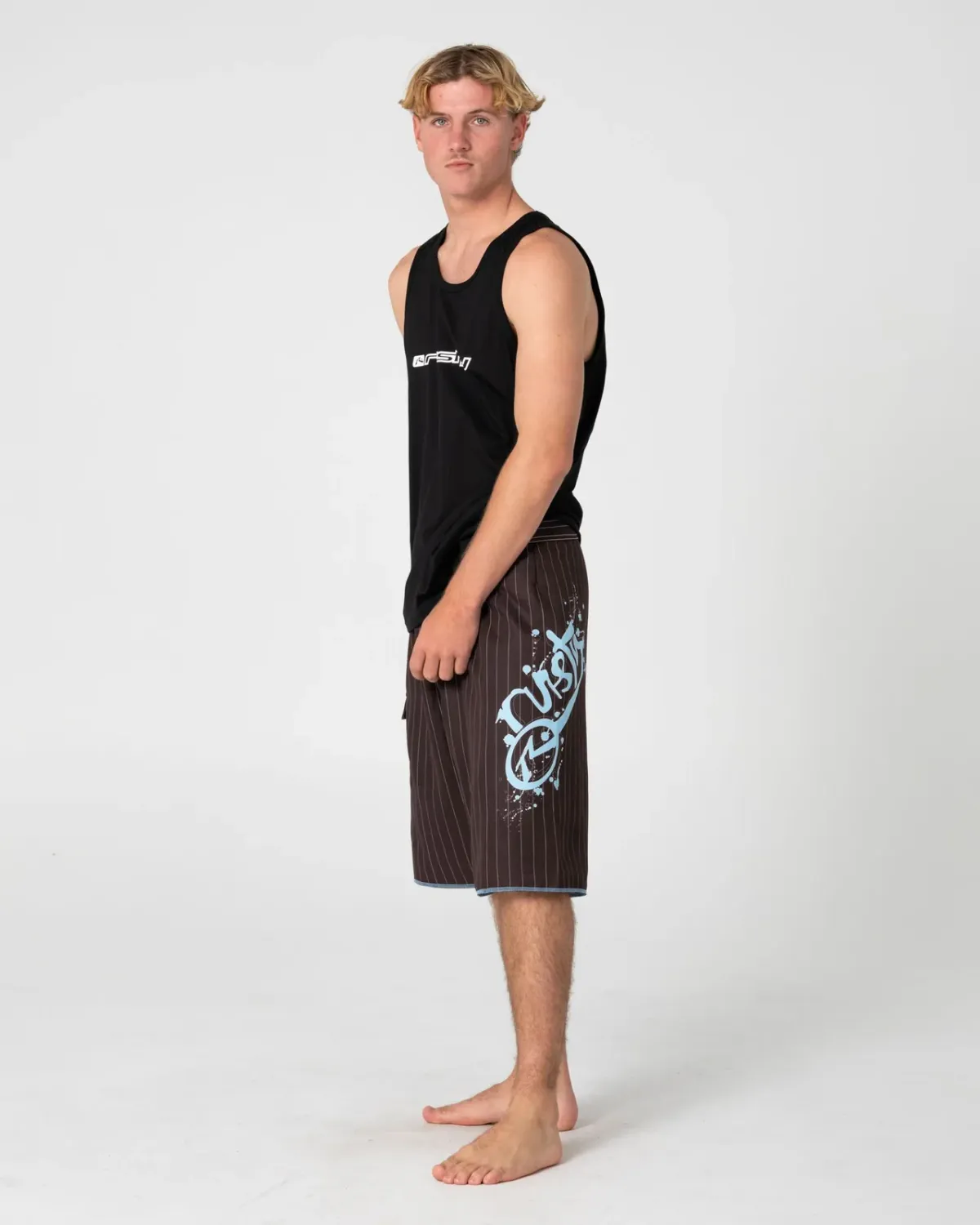 RUSTY MENS FRAGMENT TANK - BLACK