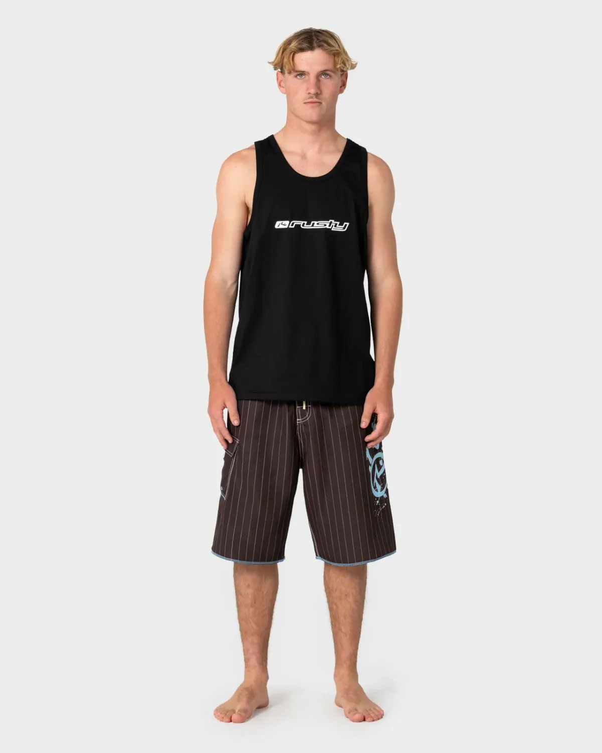 RUSTY MENS FRAGMENT TANK - BLACK