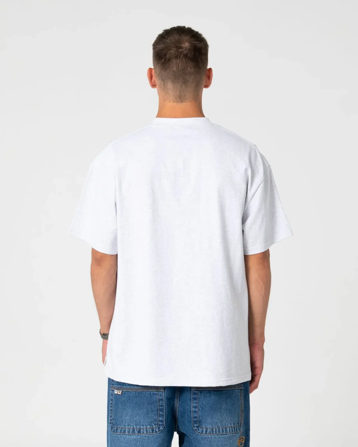 RUSTY MENS FOUR BY FOUR SHORT SLEEVE TEE - ECRU MARLE