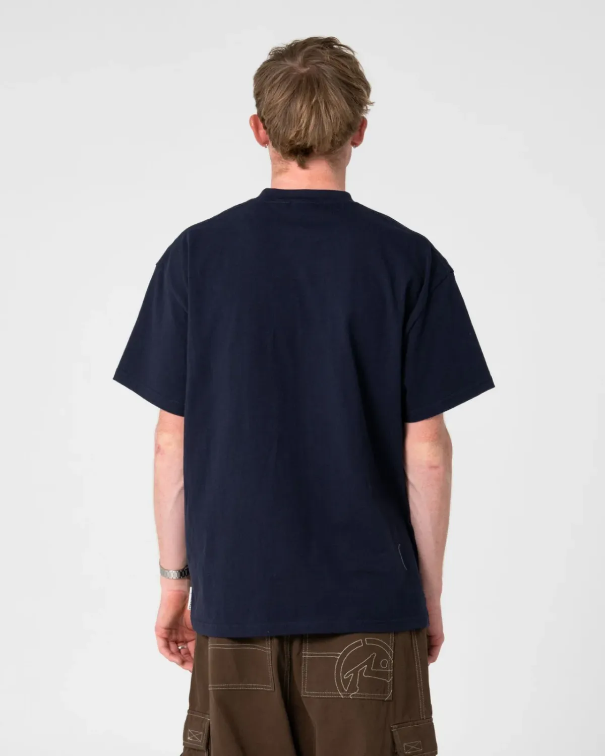 RUSTY MENS FOUR BY FOUR SHORT SLEEVE TEE - NAVY BLUE