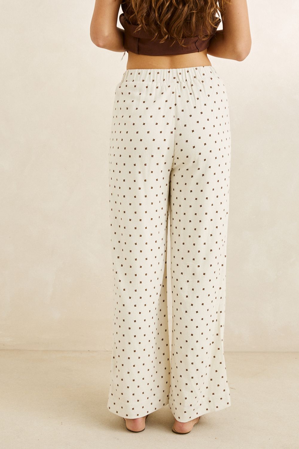 RHYTHM WOMENS SANDY ESSENTIAL WIDE LEG PANT - CREAM