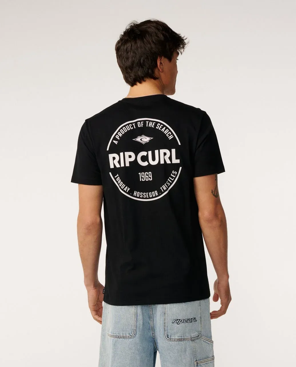 RIP CURL MENS STAPLE TEE - BLACK