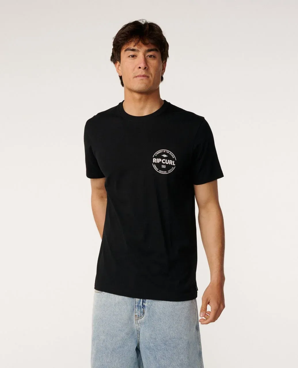 RIP CURL MENS STAPLE TEE - BLACK