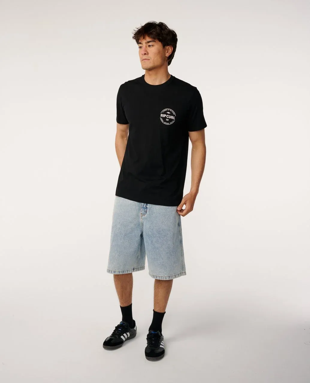 RIP CURL MENS STAPLE TEE - BLACK