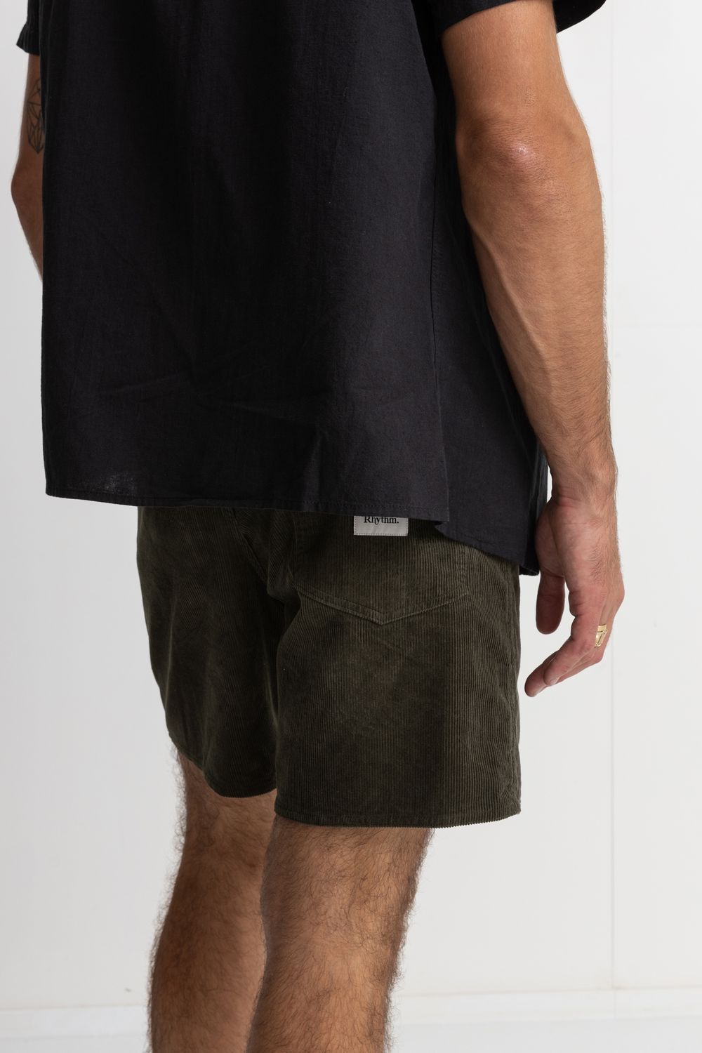 RHYTHM MENS CLASSIC CORD JAM - OLIVE
