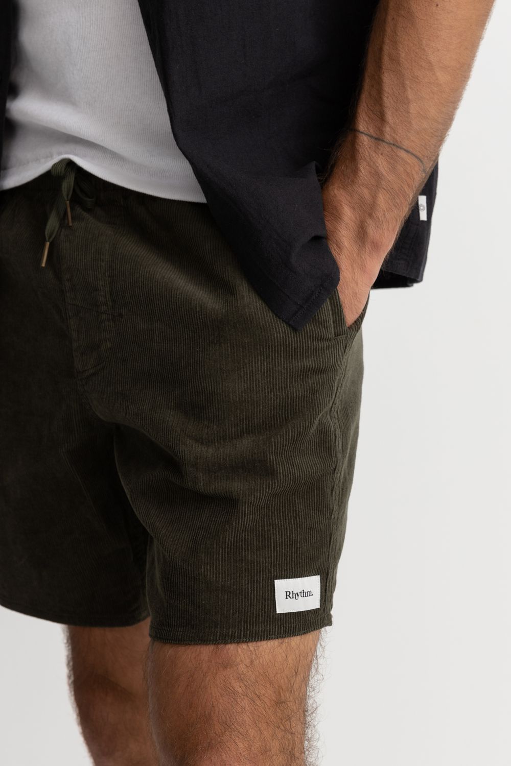 RHYTHM MENS CLASSIC CORD JAM - OLIVE