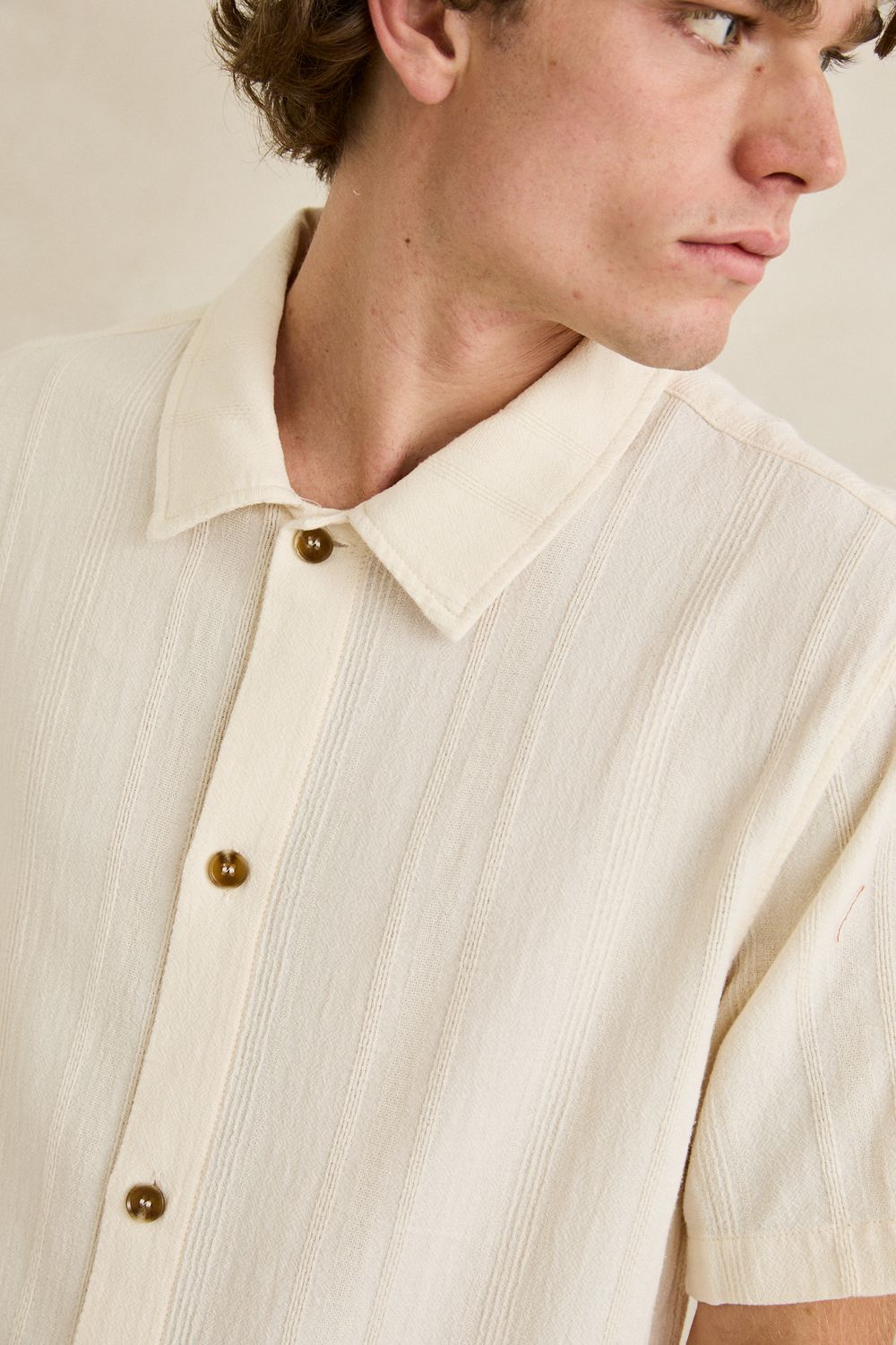 RHYTHM MENS SUNDOWN SS SHIRT - NATURAL