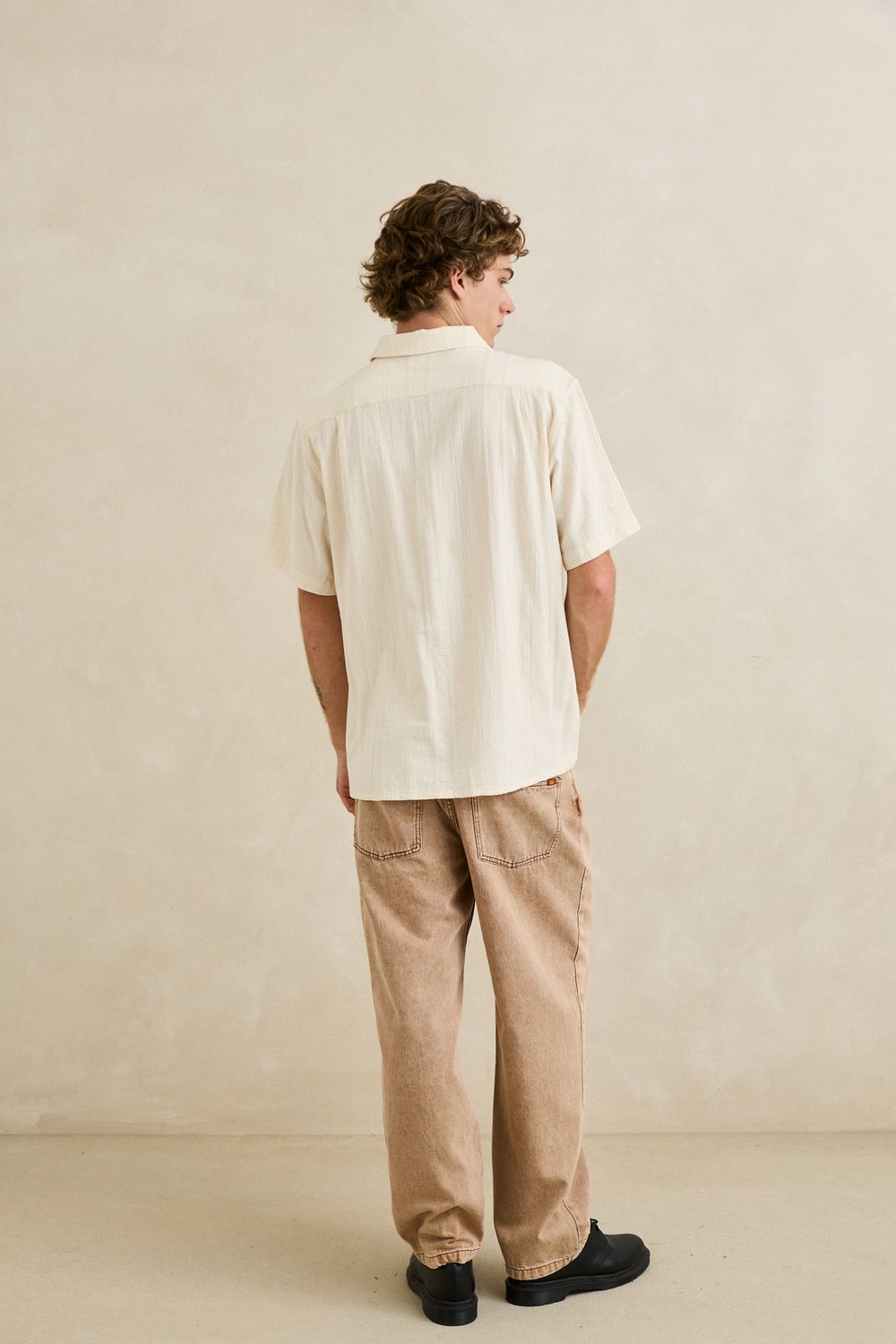 RHYTHM MENS SUNDOWN SS SHIRT - NATURAL