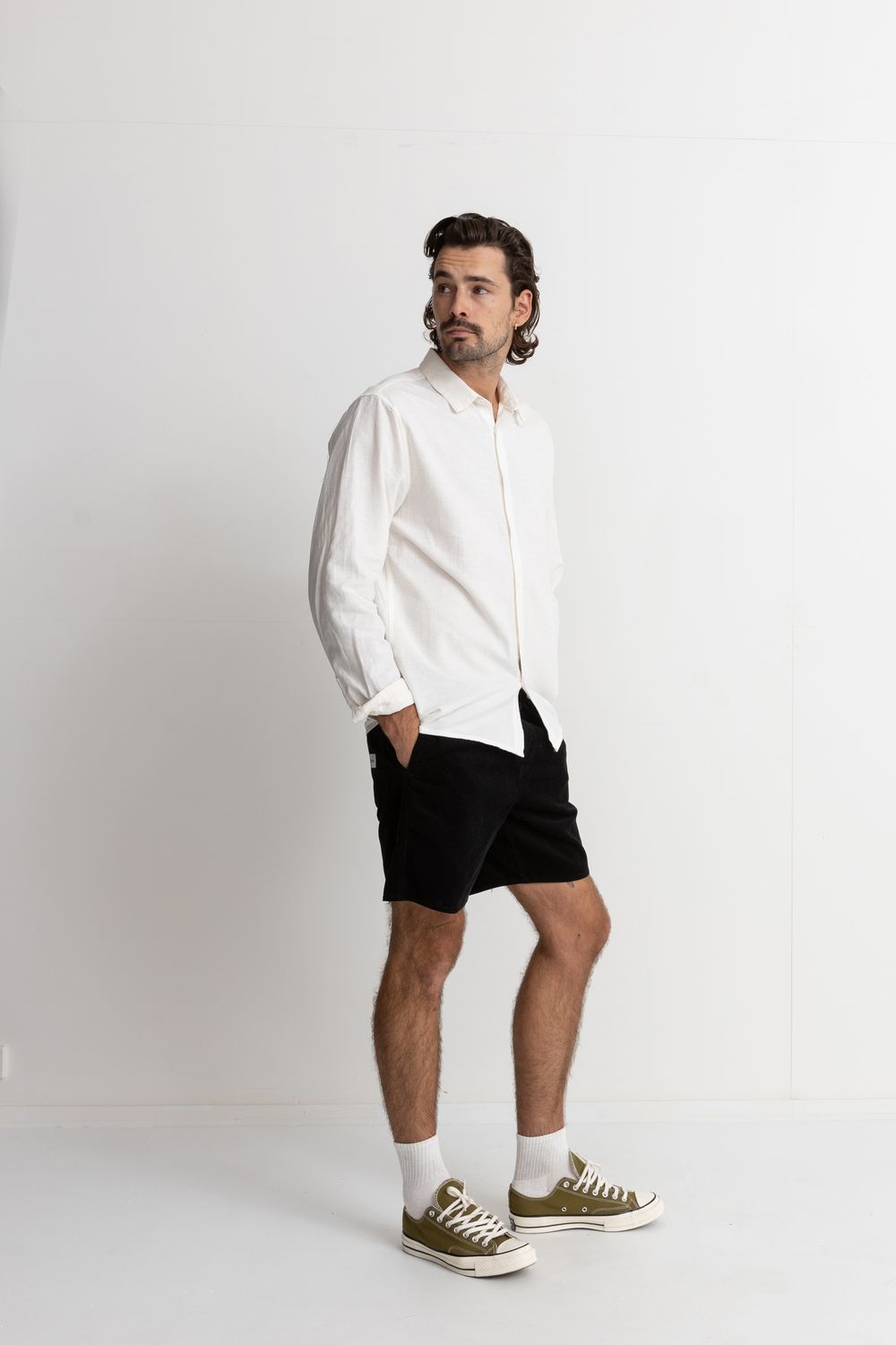 RHYTHM MENS CLASSIC CORD JAM - VINTAGE BLACK