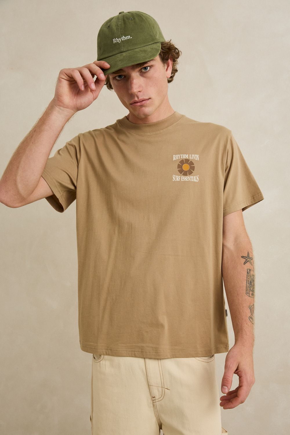 RHYTHM MENS SURF ESSENTIALS SS T-SHIRT - INCENSE