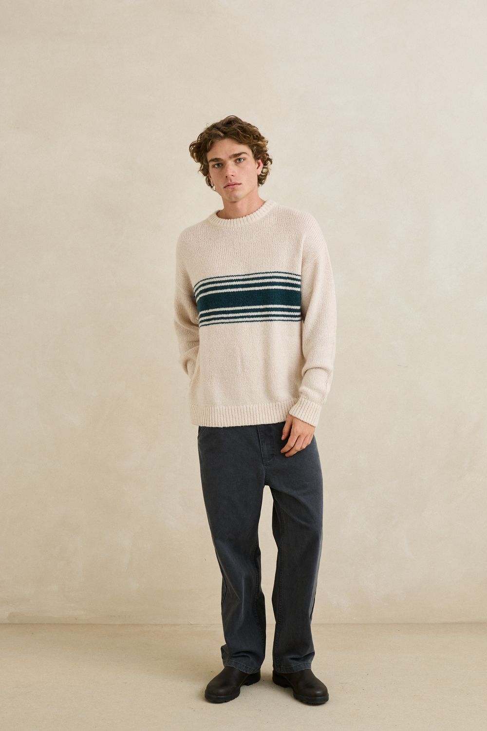 RHYTHM MENS STRATA KNIT - NATURAL