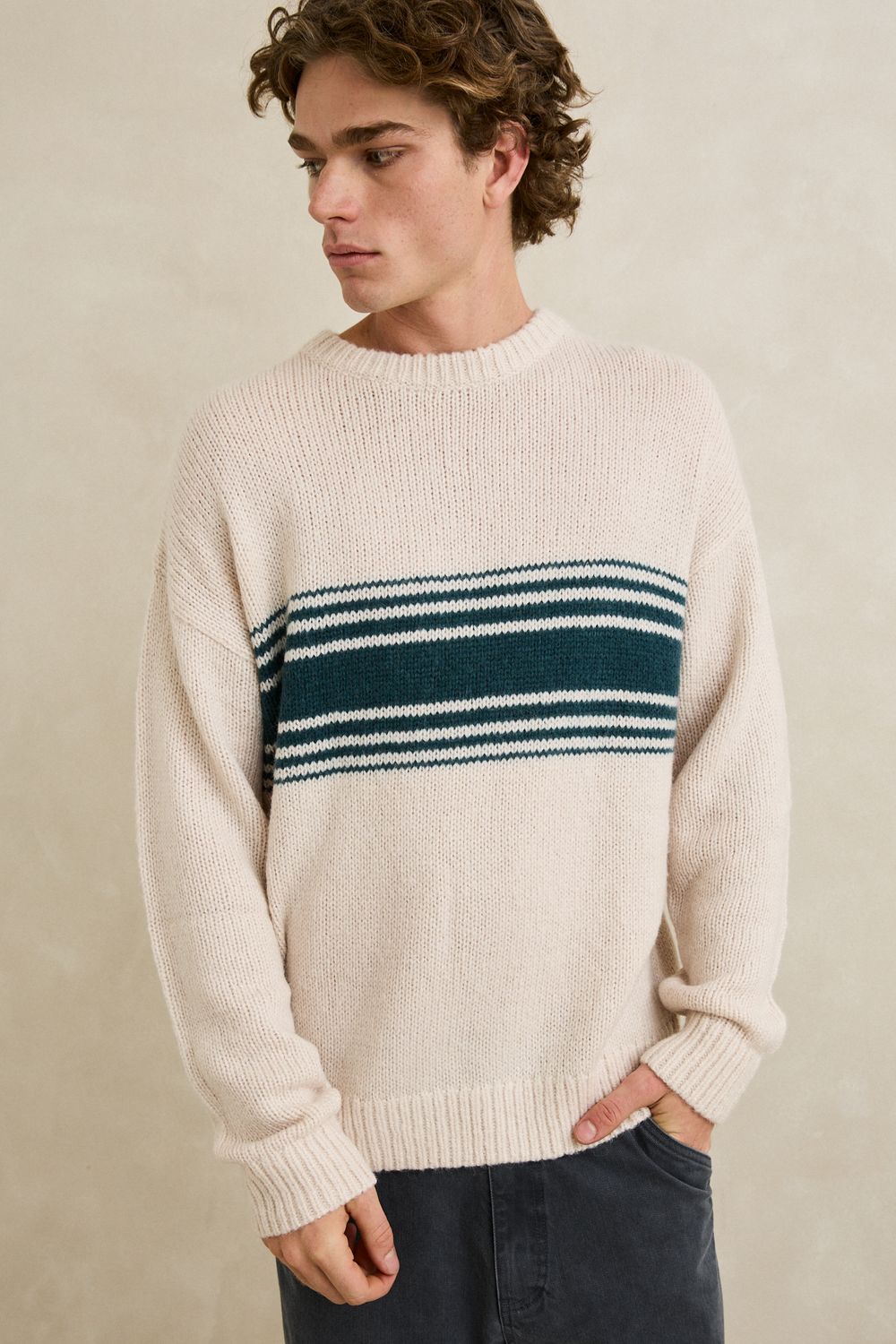 RHYTHM MENS STRATA KNIT - NATURAL