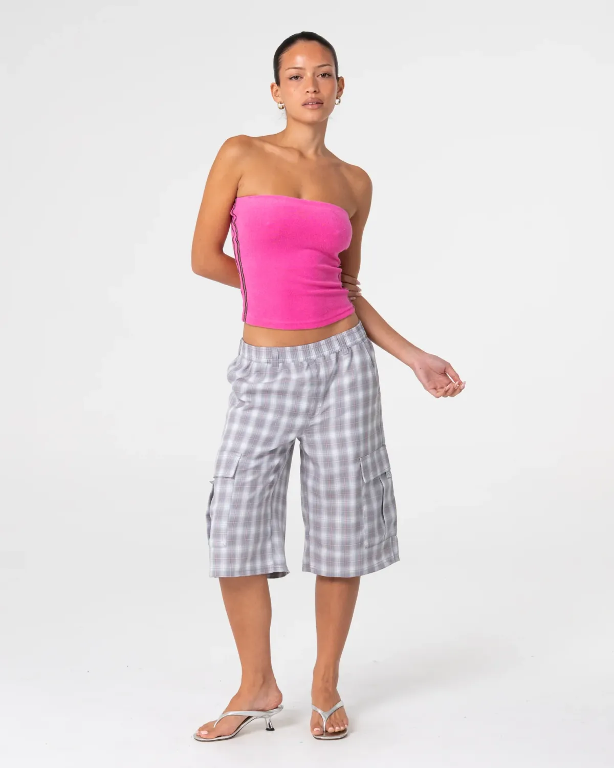 RUSTY WOMENS LAMAR TOWELLING SKIMMER TUBE TOP - FUCHSIA PINK