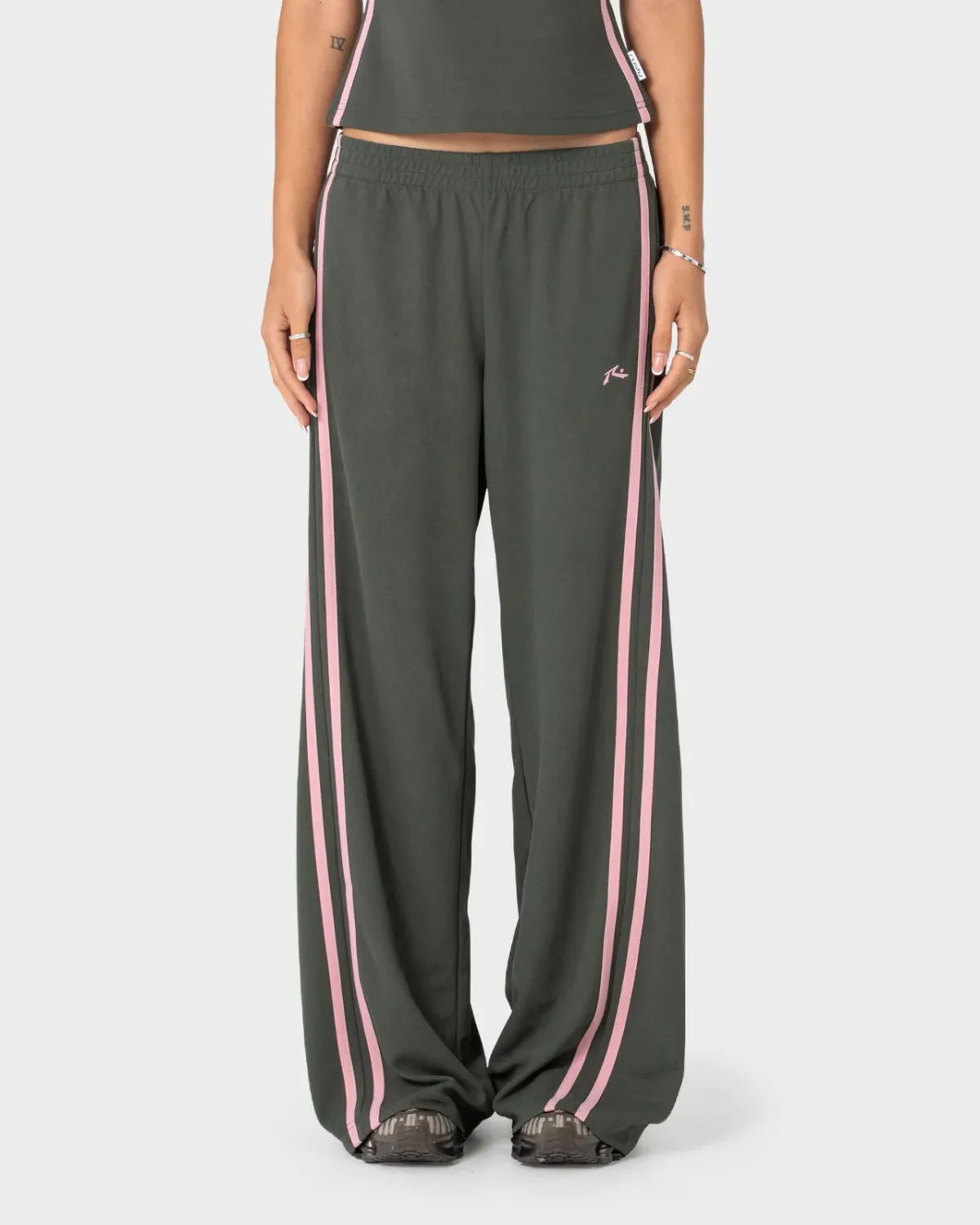 RUSTY WOMENS SISTER BRONSON LOW RISE WIDE LEG PANT - SAVANNA / PINK A BOO