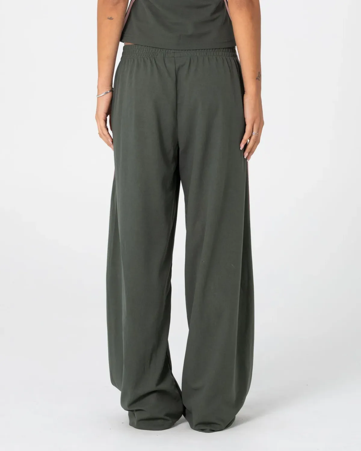 RUSTY WOMENS SISTER BRONSON LOW RISE WIDE LEG PANT - SAVANNA / PINK A BOO