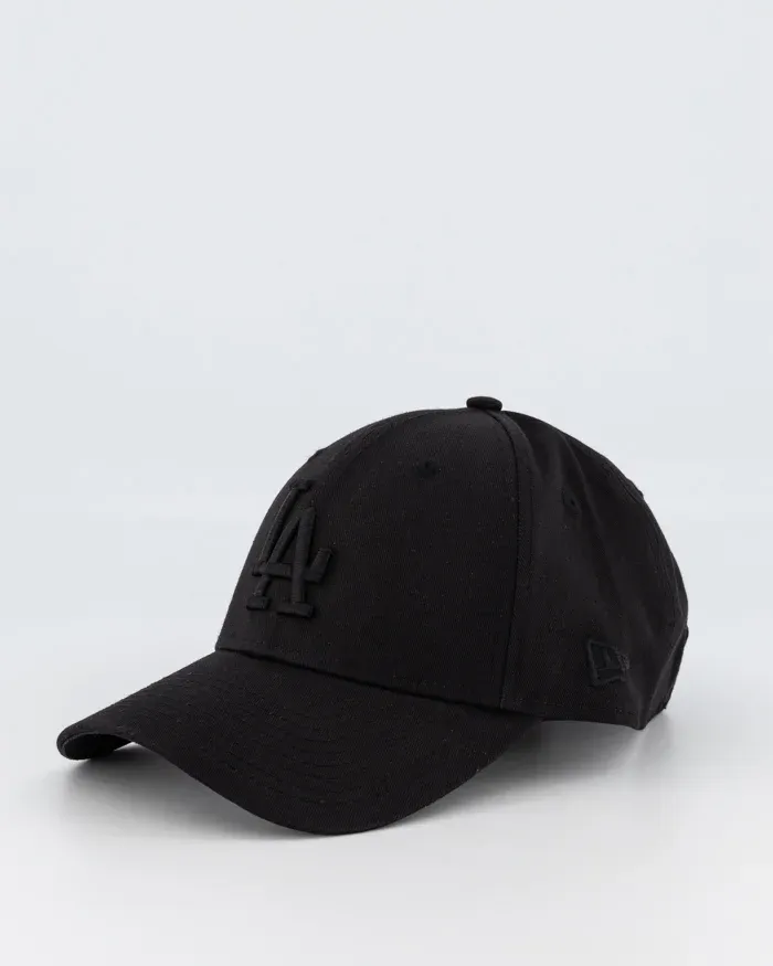 NEW ERA 9FORTY CS LA DODGERS MBL ADJUSTABLE CAP - BLACK ON BLACK