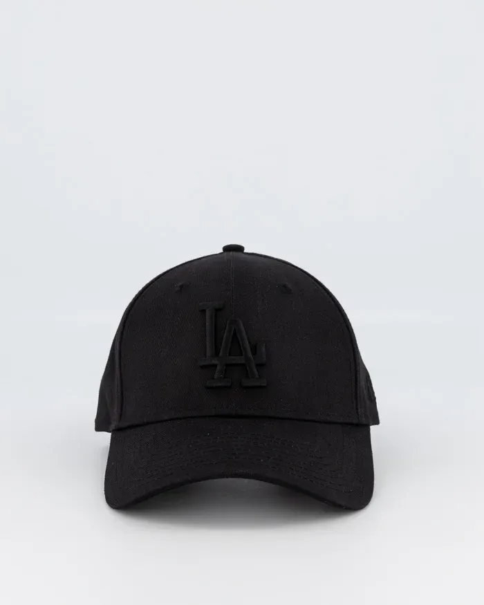 NEW ERA 9FORTY CS LA DODGERS MBL ADJUSTABLE CAP - BLACK ON BLACK