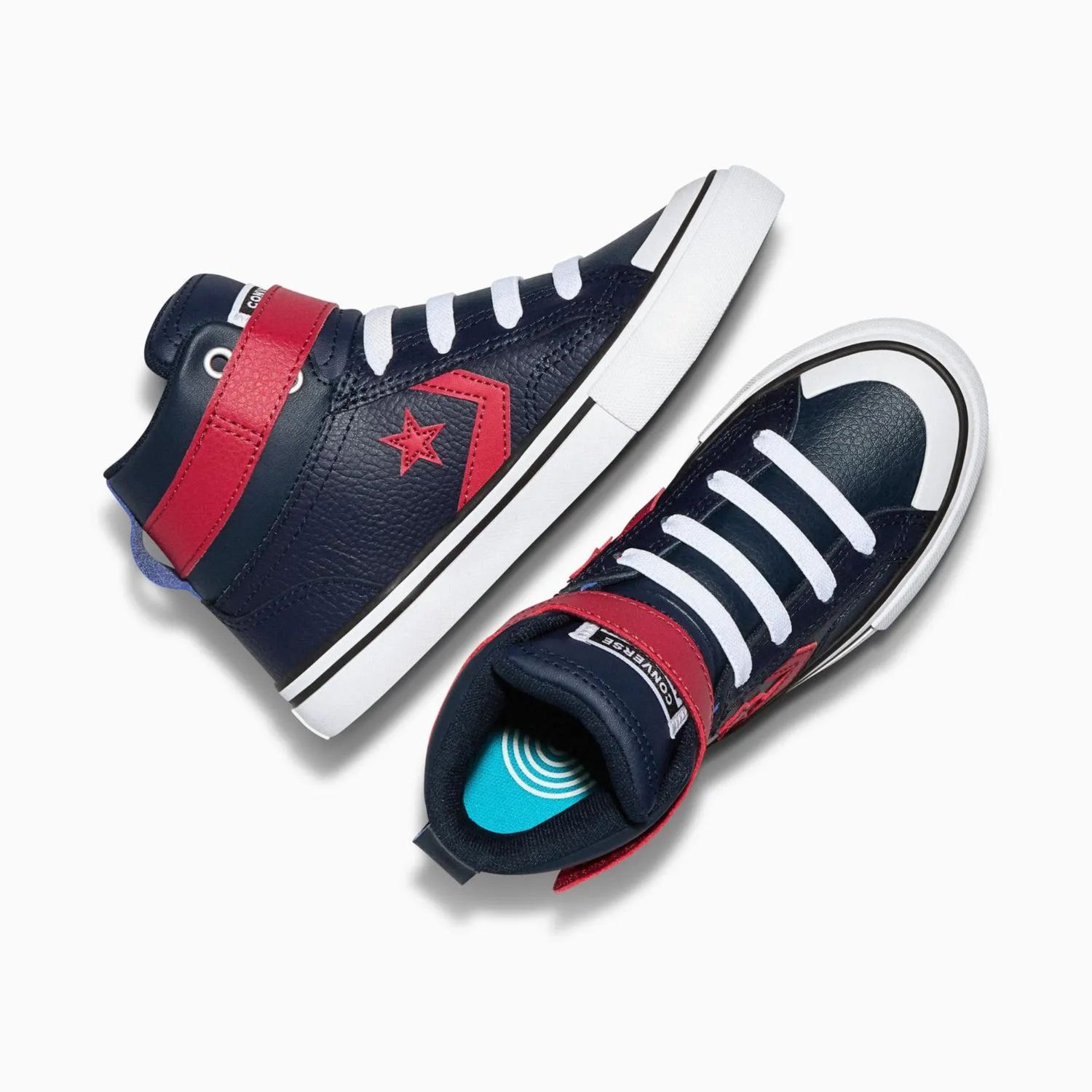 CONVERSE KIDS YOUTH KID PRO BLAZE STRAP HI - OBSIDIAN/BRICK SNACK/WHITE