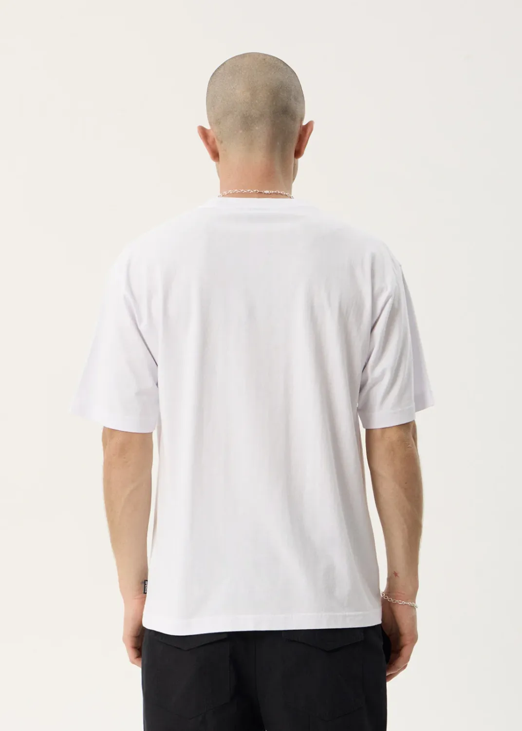 AFENDS MENS STICK EM UP - BOXY TEE - WHITE