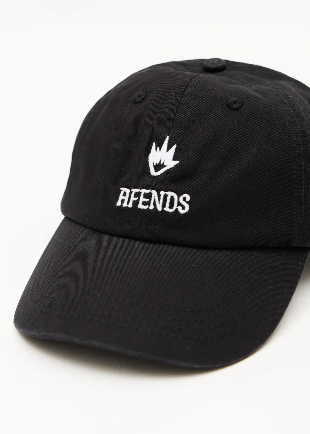 AFENDS MENS BURNIN - SIX PANEL CAP - STONE BLACK