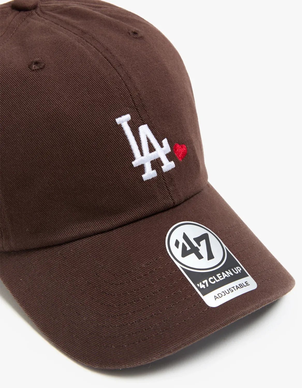 47 CLEAN UP LEAGUE HEART LA DODGERS CAP - BROWN