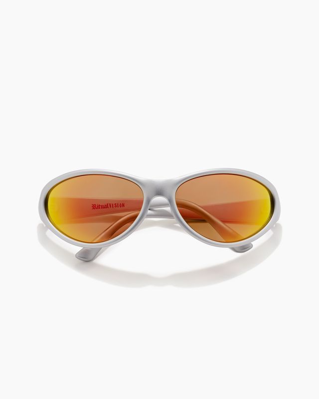 RITUAL - MORPHINE SUNGLASS - MATTE CHROME/ORANGE REFL POL