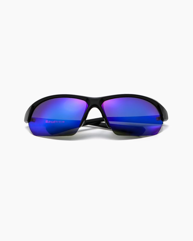 RITUAL - BREAK &amp; ENTER SUNGLASS - POLISHED BLACK / REFLEC BLUE