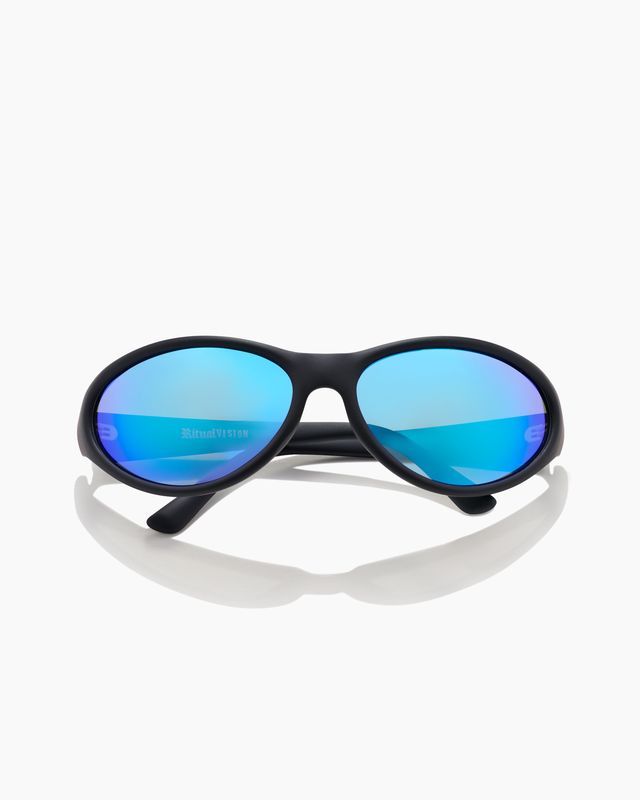 RITUAL - MORPHINE SUNGLASS - MATTE BLACK/BLUE REFL POL