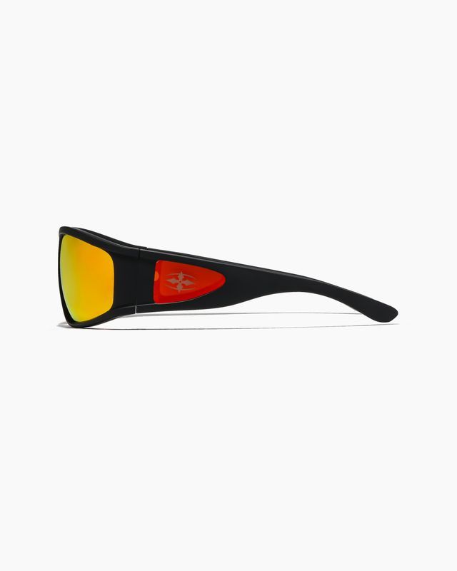 RITUAL - THE VACATIONER SUNGLASS - MATTE BLACK / REFL ORANGE POL