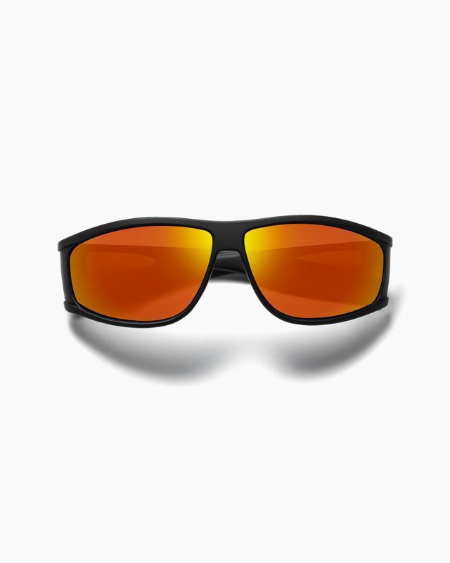RITUAL - THE VACATIONER SUNGLASS - MATTE BLACK / REFL ORANGE POL
