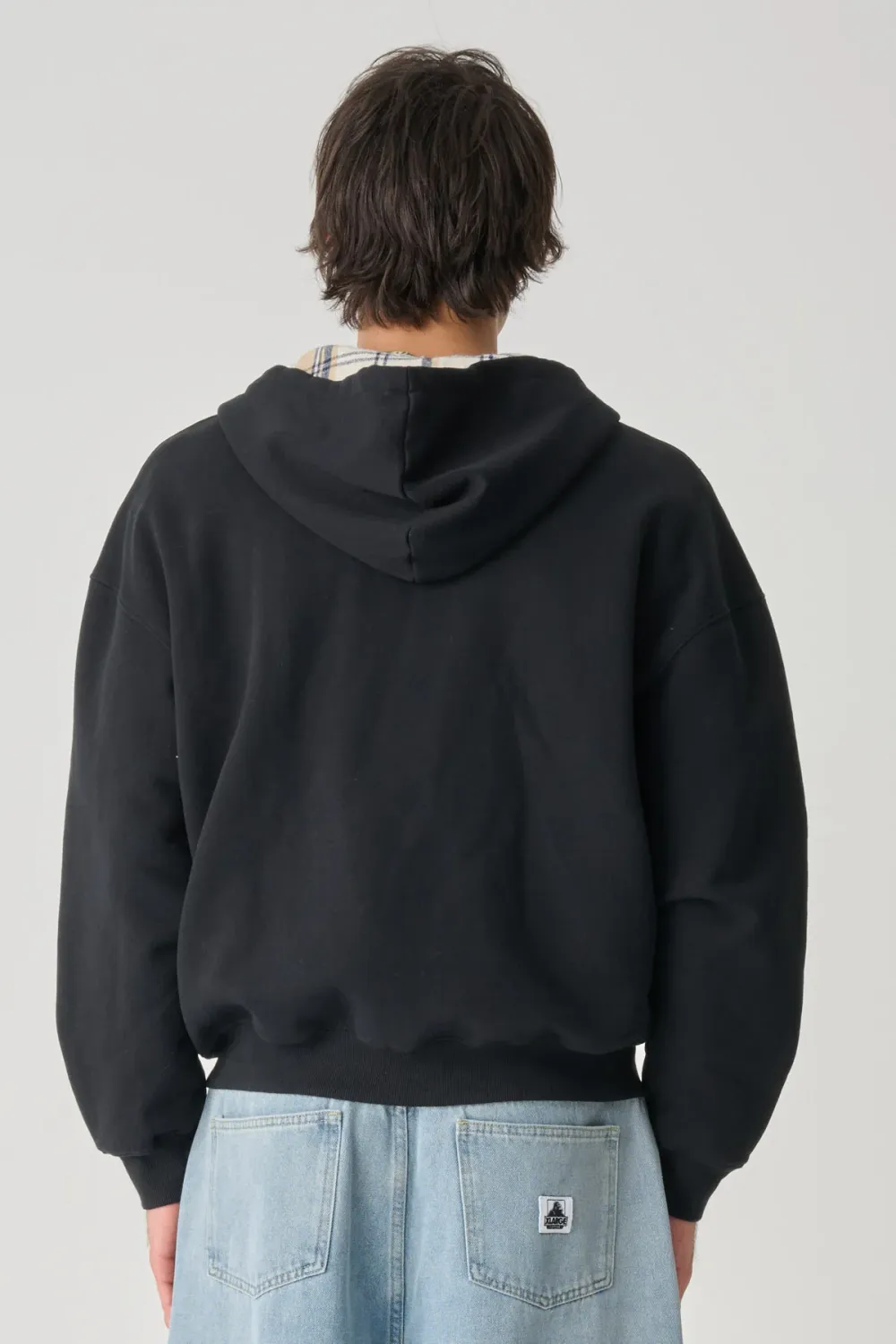 X LARGE MENS LA STAR GORILLA FIT ZIP HOOD - BLACK