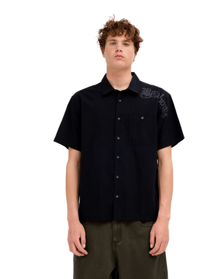 BILLABONG MENS IMMORTAL MOGUL SS SHIRT - BLACK