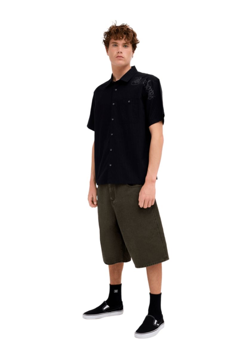 BILLABONG MENS IMMORTAL MOGUL SS SHIRT - BLACK