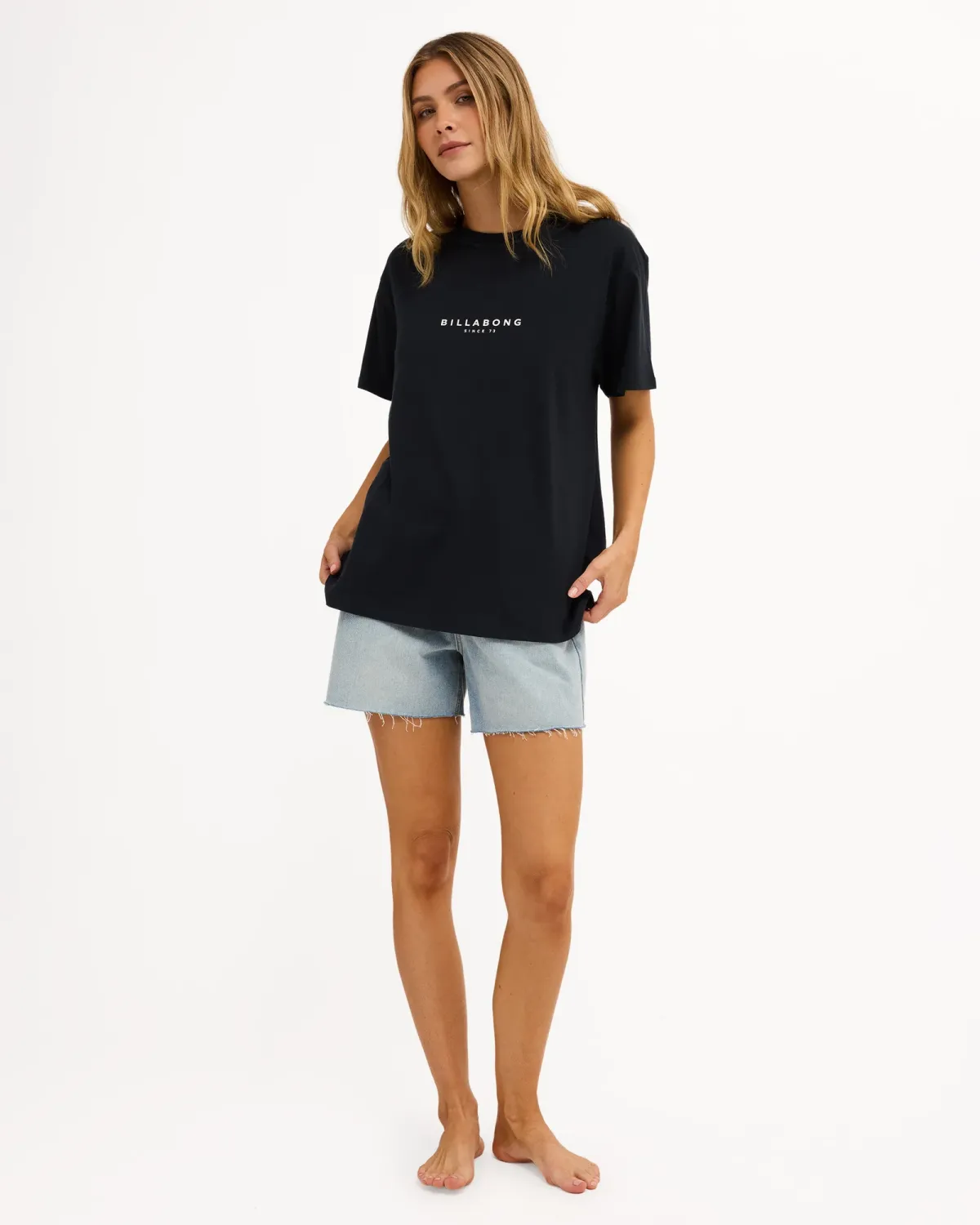 BILLABONG WOMENS PACIFIC TEE - BLACK