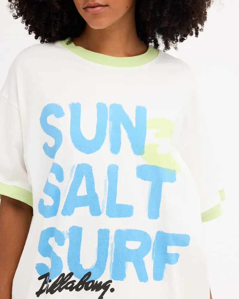 BILLABONG WOMENS HOLIDAY STATE SS TEE - SALT CRYSTAL