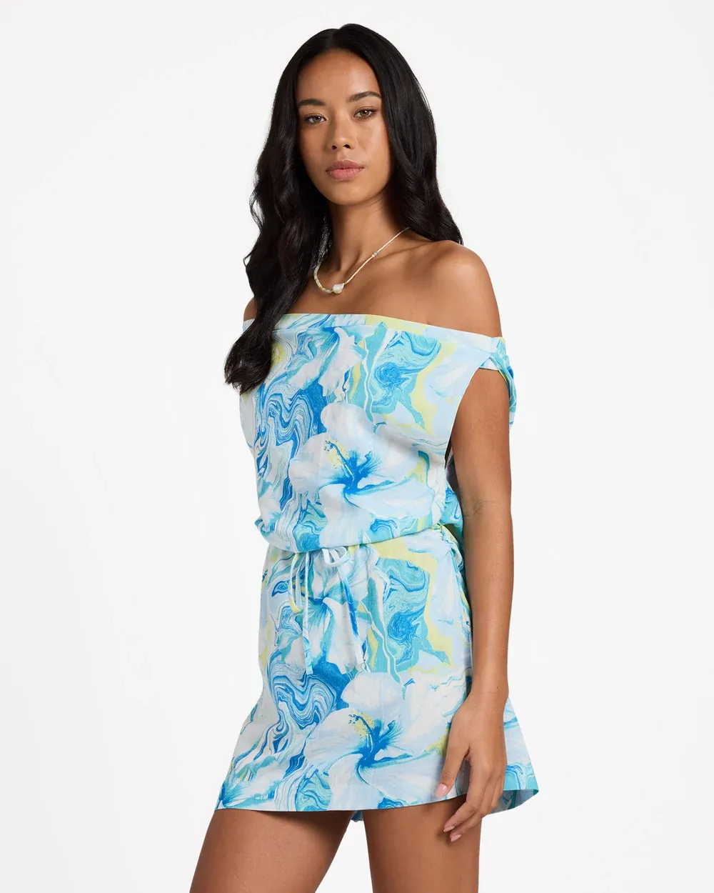 BILLABONG WOMENS ISLAND CALLING DRESS - COOL BLUE