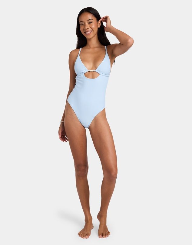 BILLABONG WOMENS TANLINES REMI 1PC SWIMSUIT - COOL BLUE